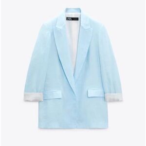 Zara Light Blue Women's Blazer